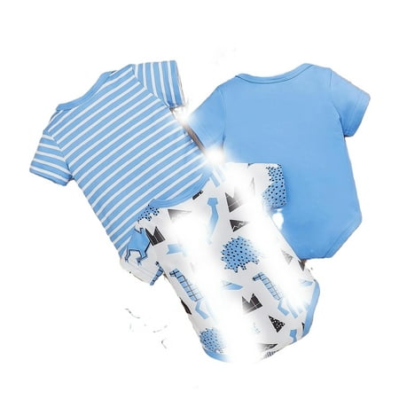 3pcs Casual Striped Round Neck Tee Short Sleeve Blue and White Baby Bodysuits (Baby s)
3pcs Casual Striped Round Neck Tee Short Sleeve Blue and White Baby Bodysuits (Baby s)