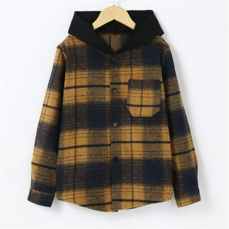 Boys Coats Hooded Outwear Long Sleeve Button Down Plaid Shirts Casual Hoodie Jacket Pockets
Boys Coats Hooded Outwear Long Sleeve Button Down Plaid Shirts Casual Hoodie Jacket Pockets