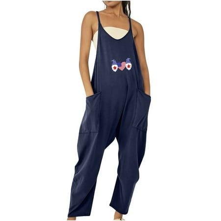 REORIAFEE 4th of July Rompers Women Independence Day Print Jumpsuit Wide Leg Overalls Loose Rompers Independence Day Camisoles Pocket Loose Print Long Jumpsuit Crew Neck Sleeveless Navy XL
REORIAFEE 4th of July Rompers Women Independence Day Print Jumpsuit Wide Leg Overalls Loose Rompers Independence Day Camisoles Pocket Loose Print Long Jumpsuit Crew Neck Sleeveless Navy XL