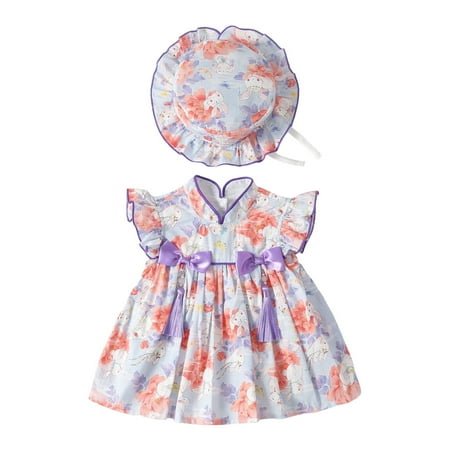 ZRBYWB Summer Newborn Girls Dress Romper Ruffle Fly Sleeve Cute Rabbit Print Baby Dress With Baby Cap Baby Girl Clothes
ZRBYWB Summer Newborn Girls Dress Romper Ruffle Fly Sleeve Cute Rabbit Print Baby Dress With Baby Cap Baby Girl Clothes