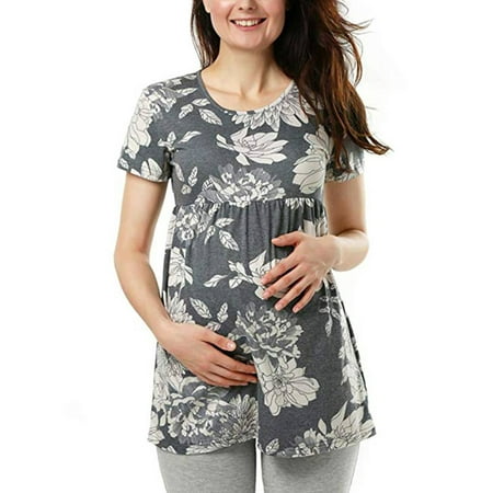 QELUSQELUS Women Pregnant Short Sleeve Round Neck Pleated Polka Dot Outwear Maternity Top 
QELUSQELUS Women Pregnant Short Sleeve Round Neck Pleated Polka Dot Outwear Maternity Top