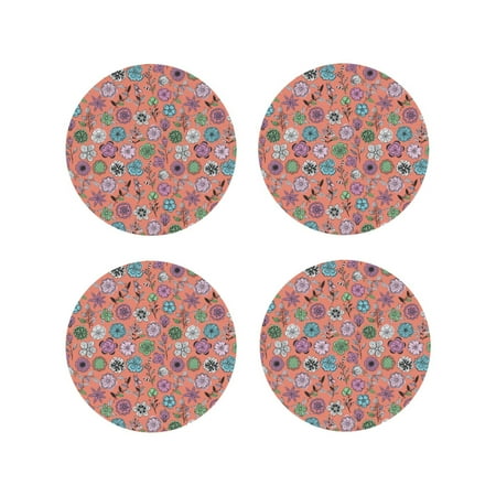 Pofeuu Color Flowers Print Coasters for Drinks 4Pack PU Leather Coasters Bar Drink Coasters for Tabletop Protection Furniture from Damage-Round Shape
Pofeuu Color Flowers Print Coasters for Drinks 4Pack PU Leather Coasters Bar Drink Coasters for Tabletop Protection Furniture from Damage-Round Shape