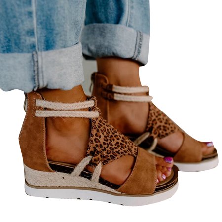 Sandals for Women Casual Open Toe Strappy Wedge Sandals Summer Dressy Beach Casual Open Toe Strappy Wedge Sandals Summer Dressy Beach Zipper Roman Platform Shoes for Women Sandals 38 Brown Leopard
Sandals for Women Casual Open Toe Strappy Wedge Sandals Summer Dressy Beach Casual Open Toe Strappy Wedge Sandals Summer Dressy Beach Zipper Roman Platform Shoes for Women Sandals 38 Brown Leopard