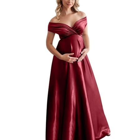 Vedolay Maternity Dress For Women Womens Maternity Dress - Ruched Ruffle Off Shoulder Baby Shower Pregnancy Dress D-Red XL
Vedolay Maternity Dress For Women Womens Maternity Dress - Ruched Ruffle Off Shoulder Baby Shower Pregnancy Dress D-Red XL