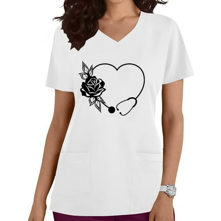 Funicet Savings Clearance 2023! Womens Plus Size Scrubs Tops Short-Sleeve Nurse Uniform V Neck Working Uniform Cute Floral Printed T-Shirts Casual Blounce w/Pockets
Funicet Savings Clearance 2023! Womens Plus Size Scrubs Tops Short-Sleeve Nurse Uniform V Neck Working Uniform Cute Floral Printed T-Shirts Casual Blounce w/Pockets