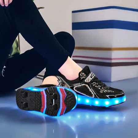 Girls Roller Skates Rechargeable LED Flash Skateboard Shoes With Lights 4 Wheels Skates Outdoor Sports Equipment
Girls Roller Skates Rechargeable LED Flash Skateboard Shoes With Lights 4 Wheels Skates Outdoor Sports Equipment