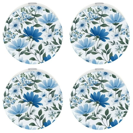 Plug in Led Night Light with Auto Dusk to Dawn Sensor White Nightlights for Hallway Bedroom Kids Room Kitchen Stairway 4 Pack Watercolour Art Floral Flower Spring Blue
Plug in Led Night Light with Auto Dusk to Dawn Sensor White Nightlights for Hallway Bedroom Kids Room Kitchen Stairway 4 Pack Watercolour Art Floral Flower Spring Blue