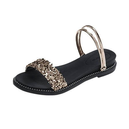 LIANGP Ladies Slippers Large Flat Bottom Summer New TWomen Wear Diamond One Line Women Sandals Women s Shoes Gold Size 9
LIANGP Ladies Slippers Large Flat Bottom Summer New TWomen Wear Diamond One Line Women Sandals Women s Shoes Gold Size 9