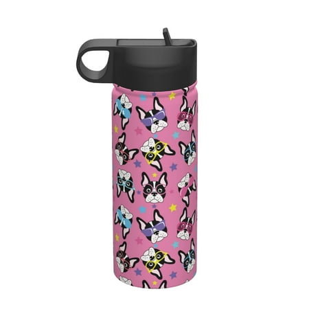 Salouo Colorful Cute French Bulldog Pattern 18 oz Water Bottle With Straw Stainless Steel Sports Water Cup Flask Wide Mouth Travel Thermal Mug for Home Office Car
Salouo Colorful Cute French Bulldog Pattern 18 oz Water Bottle With Straw Stainless Steel Sports Water Cup Flask Wide Mouth Travel Thermal Mug for Home Office Car