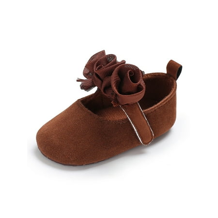 Gomelly Infant Crib Shoes First Walkers Flats Prewalker Mary Jane Flower Ankle Strap Princess Dress Shoe Toddler Newborn Brown 12-18 months
Gomelly Infant Crib Shoes First Walkers Flats Prewalker Mary Jane Flower Ankle Strap Princess Dress Shoe Toddler Newborn Brown 12-18 months