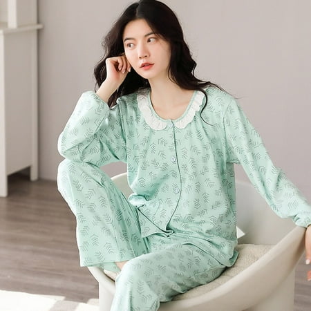 CoCopeaunt New spring and autumn pajamas female combed cotton with lace long-sleeved pants home wear set home leisure pijamas women
CoCopeaunt New spring and autumn pajamas female combed cotton with lace long-sleeved pants home wear set home leisure pijamas women