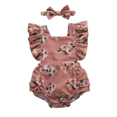 2 Pcs Newborn Infant Baby Girl Floral Romper Jumpsuits Sunsuit + Headband Summer Clothes Outfits
2 Pcs Newborn Infant Baby Girl Floral Romper Jumpsuits Sunsuit + Headband Summer Clothes Outfits