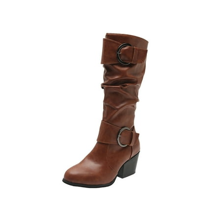 Kesitin Womens Fashion Boots Tall Slouch Bootie Chunky Riding Boot Non-slip Comfort Winter Shoes Work High Calf Booties Brown 5.5
Kesitin Womens Fashion Boots Tall Slouch Bootie Chunky Riding Boot Non-slip Comfort Winter Shoes Work High Calf Booties Brown 5.5