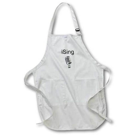 3dRose I sing picture of microphone black lettering Full Length Apron 22 by 30-inch White With Pockets
3dRose I sing picture of microphone black lettering Full Length Apron 22 by 30-inch White With Pockets