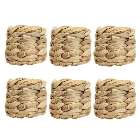 Woven Napkin Rings Hand-Woven Farmhouse Napkin Rings Water Hyacinth Napkin Rings