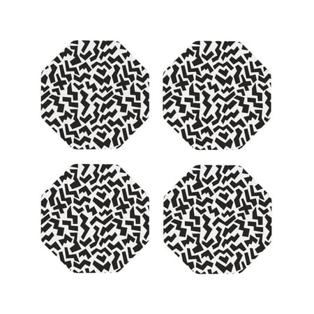 Leather Coasters Set of 4 - black white geometry Lightweight Non-Slip Drink Coasters for Desk Anti-Scalding Desk Cup Coasters for Office Table Decor Octagon
Leather Coasters Set of 4 - black white geometry Lightweight Non-Slip Drink Coasters for Desk Anti-Scalding Desk Cup Coasters for Office Table Decor Octagon