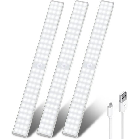 LED Closet Light 24-LED Dimmer Rechargeable Motion Sensor Under Cabinet Lighting Wireless Stick-Anywhere Night Light with Remote for Wardrobe Kitchen (3 Pcs)
LED Closet Light 24-LED Dimmer Rechargeable Motion Sensor Under Cabinet Lighting Wireless Stick-Anywhere Night Light with Remote for Wardrobe Kitchen (3 Pcs)