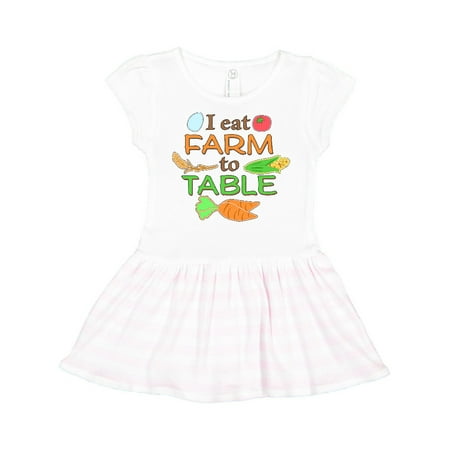 Inktastic I Eat Farm to Table Gift Toddler Girl Dress