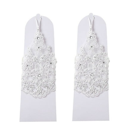 NUOLUX 1pair New Fashion Lace white Fingerless Short Paragraph Diamond Lace Gloves(White)
NUOLUX 1pair New Fashion Lace white Fingerless Short Paragraph Diamond Lace Gloves(White)