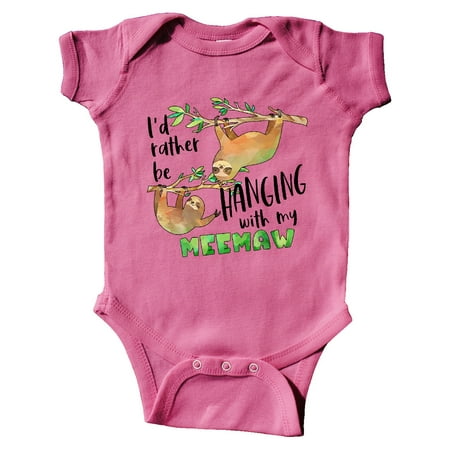 Inktastic Id Rather Be Hanging with My Meemaw- Cute Sloths Gift Baby Boy or Baby Girl Bodysuit
Inktastic Id Rather Be Hanging with My Meemaw- Cute Sloths Gift Baby Boy or Baby Girl Bodysuit