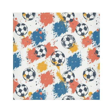 JSTEL Soccer Printing Cloth Napkins Set of 4 20x20 Inch Washable and Reusable Napkin for Decoupage Dinner Party Everyday Use
JSTEL Soccer Printing Cloth Napkins Set of 4 20x20 Inch Washable and Reusable Napkin for Decoupage Dinner Party Everyday Use