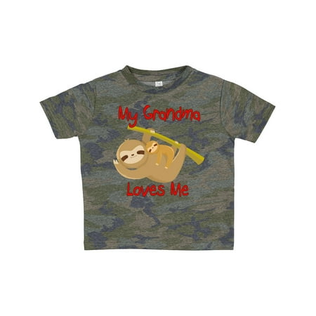 Inktastic My Grandma Loves Me Sloth Gift Toddler Boy or Toddler Girl T-Shirt