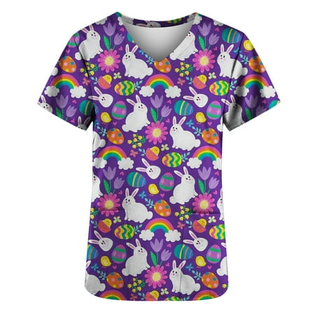 Women s Scrub Tops Trendy Easter Bunny Eggs Graphic V Neck Scrub Shirts Nurse Working Uniforms with Pockets
Women s Scrub Tops Trendy Easter Bunny Eggs Graphic V Neck Scrub Shirts Nurse Working Uniforms with Pockets