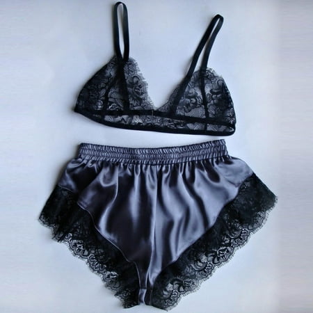 QWANG Womne Lace Sheer Elastic Camisole Satin Lace Short Lingerie Nightwear Pajama Set
QWANG Womne Lace Sheer Elastic Camisole Satin Lace Short Lingerie Nightwear Pajama Set