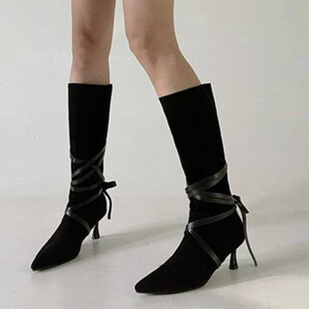 TALKVE Women s Autumn And Winter Retro Fashion Handsome Cross Belt Buckle Pointed Toe Comfortable Not Grinding Feet Stiletto High Heeled Boots
TALKVE Women s Autumn And Winter Retro Fashion Handsome Cross Belt Buckle Pointed Toe Comfortable Not Grinding Feet Stiletto High Heeled Boots