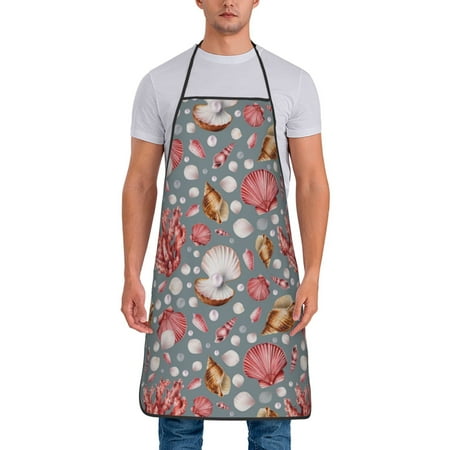 Chef Aprons for Men and Women - Hot Pink Scalloped Coral Oil-Resistant Bib Aprons for Cooking Waterproof BBQ Grilling Kitchen Aprons Gifts for Women and Men
Chef Aprons for Men and Women - Hot Pink Scalloped Coral Oil-Resistant Bib Aprons for Cooking Waterproof BBQ Grilling Kitchen Aprons Gifts for Women and Men