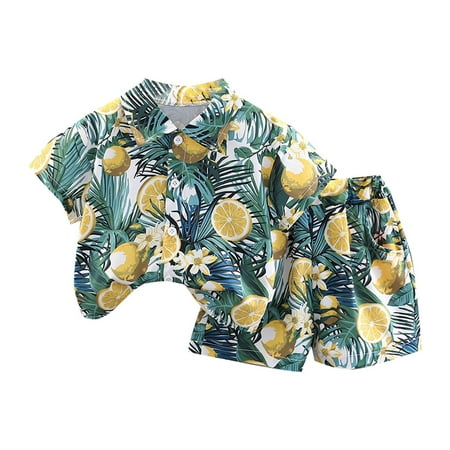 Outfits 2 Piece Summer Hawaii Short Sets Floral Leave Top Bowtie Shirt Baby Boys Summer Clothing Sets Size 80 Green
Outfits 2 Piece Summer Hawaii Short Sets Floral Leave Top Bowtie Shirt Baby Boys Summer Clothing Sets Size 80 Green