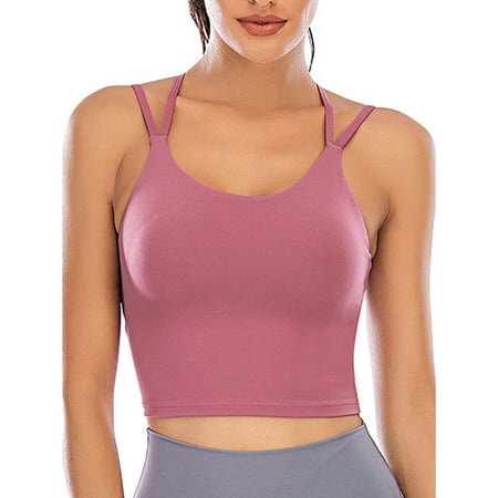 Womens Padded Sports Bra Cross Back Bra Workout Strappy Bra Seamless Comfortable Yoga Bra Tops Purple L
Womens Padded Sports Bra Cross Back Bra Workout Strappy Bra Seamless Comfortable Yoga Bra Tops Purple L