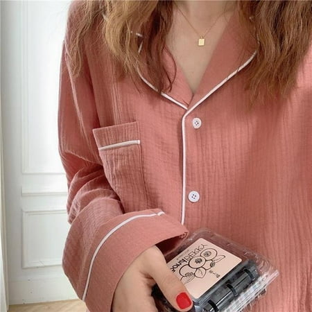 CoCopeaunt Cotton Home Wear Korean Pajamas Women Girls Spring Autumn Pyjamas Long Sleeve Pijamas Simple Two Piece Set Loungewear 2021
CoCopeaunt Cotton Home Wear Korean Pajamas Women Girls Spring Autumn Pyjamas Long Sleeve Pijamas Simple Two Piece Set Loungewear 2021