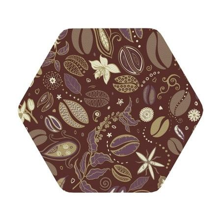 Matuu Coffee and Flowers for Cup Coasters Set of 6 Leather Coasters Desk Coasters for Office Measures 4” x 4” Hexagon
Matuu Coffee and Flowers for Cup Coasters Set of 6 Leather Coasters Desk Coasters for Office Measures 4” x 4” Hexagon