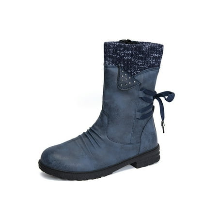 Difumos Ladies Comfort Low Heel Mid-Calf Boot Lightweight Round Toe Casual Boots Walking Retro High Top Blue 7.5
Difumos Ladies Comfort Low Heel Mid-Calf Boot Lightweight Round Toe Casual Boots Walking Retro High Top Blue 7.5
