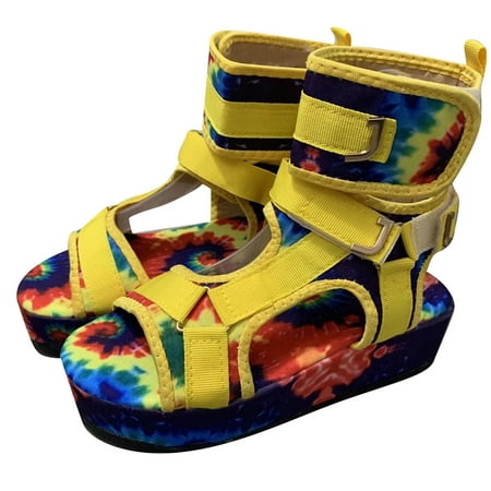 Juebong Rainbow Platform Sandals for Women Open Toe Ankel Strap Platform Sandal Beach Shoes Yellow 4.5
Juebong Rainbow Platform Sandals for Women Open Toe Ankel Strap Platform Sandal Beach Shoes Yellow 4.5