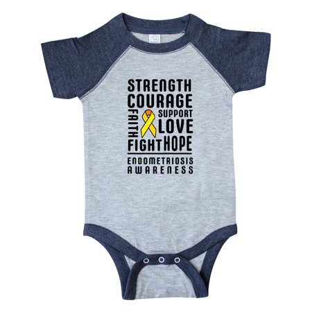 Inktastic Endometriosis Awareness Strength Courage and Support with Yellow Ribbon Gift Baby Boy or Baby Girl Bodysuit
Inktastic Endometriosis Awareness Strength Courage and Support with Yellow Ribbon Gift Baby Boy or Baby Girl Bodysuit