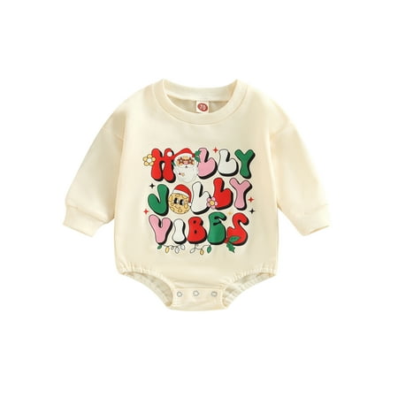 Sunisery Infant Baby Christmas Jumpsuit Cartoon Santa Claus/Letter Print Long Sleeve Round Neck Romper
Sunisery Infant Baby Christmas Jumpsuit Cartoon Santa Claus/Letter Print Long Sleeve Round Neck Romper