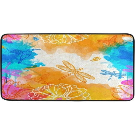 BESTKITTY Kitchen Mat Watercolors Flower Bird Dragonfly Kitchen Rug Mat Anti-Fatigue Comfort Floor Mat Non Slip Oil Stain Resistant Easy to Clean Kitchen Rug Bath Rug Carpet
BESTKITTY Kitchen Mat Watercolors Flower Bird Dragonfly Kitchen Rug Mat Anti-Fatigue Comfort Floor Mat Non Slip Oil Stain Resistant Easy to Clean Kitchen Rug Bath Rug Carpet