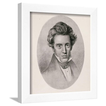 Portrait of Soren Kierkegaard Framed Print Wall Art