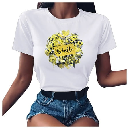 Fsqjgq Long Tee Shirt Short Bee Sleeve Bee Festival Garland Casual T-Shirt Fashion Women s Women s Blouse Maternity V Neck Tee T Shirts for Womens Tops Polyester White L
Fsqjgq Long Tee Shirt Short Bee Sleeve Bee Festival Garland Casual T-Shirt Fashion Women s Women s Blouse Maternity V Neck Tee T Shirts for Womens Tops Polyester White L