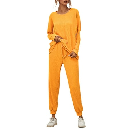 Women S Two Piece Outfits Solid Color Stripes Loose Loungewear Pajamas Long Sleeved Casual Wear Sets
Women S Two Piece Outfits Solid Color Stripes Loose Loungewear Pajamas Long Sleeved Casual Wear Sets
