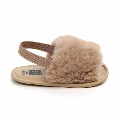 Girls Slippers - Plush Slip-On - Fur Sandals - Kids Slippers Non-Slip Open Toe Shoes - Toddler for House Flat Indoor Outdoor 
Girls Slippers - Plush Slip-On - Fur Sandals - Kids Slippers Non-Slip Open Toe Shoes - Toddler for House Flat Indoor Outdoor