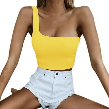 iOPQO Women s Tanks Women Ladies Single Shoulder Crop Top Sexy Sport Bra Slim Camis Tank Vest Yellow S
iOPQO Women s Tanks Women Ladies Single Shoulder Crop Top Sexy Sport Bra Slim Camis Tank Vest Yellow S
