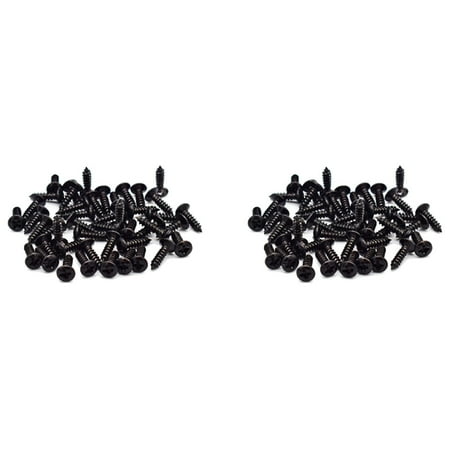 200 Pcs Guitar & Pickguard Screws for Strat & Tele Black