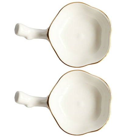 2Pcs Lovely Ceramic Gold Rack Chopsticks Rest Pillow Spoon Fork Holder