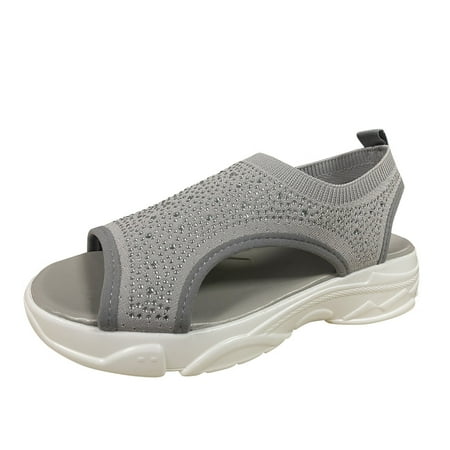 Womens Sandals Women S Fashion Rhinestone Mesh Breathable Casual Platform Wedge Sandals Women S Sandals Mesh Grey 39
Womens Sandals Women S Fashion Rhinestone Mesh Breathable Casual Platform Wedge Sandals Women S Sandals Mesh Grey 39