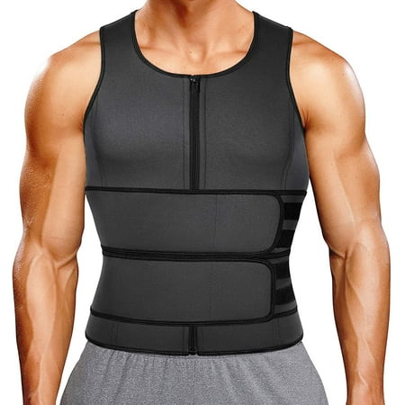 Vaslanda Neoprene Sauna Suit for Men Waist Trainer Vest Zipper Body Shaper Tank Top with Double Adjustable Belts
Vaslanda Neoprene Sauna Suit for Men Waist Trainer Vest Zipper Body Shaper Tank Top with Double Adjustable Belts