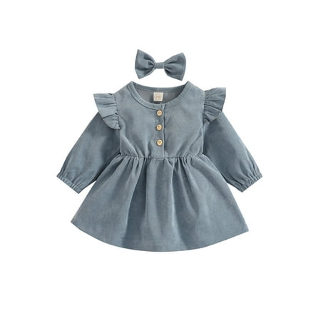 AMILIEe Toddler Baby Kids Girl Corduroy Ruffle Long Sleeve Dress Princess Party Dress 0-4 Years
AMILIEe Toddler Baby Kids Girl Corduroy Ruffle Long Sleeve Dress Princess Party Dress 0-4 Years