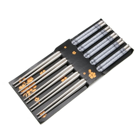 CHAOMA 5 Pairs Metal Stainless Steel Printed Chopsticks Chop Sticks Kitchen Tool Gifts
CHAOMA 5 Pairs Metal Stainless Steel Printed Chopsticks Chop Sticks Kitchen Tool Gifts